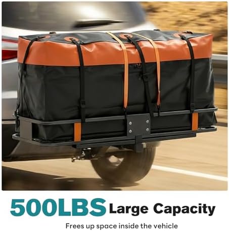 OLIXIS Folding Hitch Mount Cargo Carrier Basket - Image 3