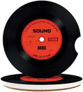 Britimes Car Coasters for Drinks, 2 Pack Ceramic Stone 2.56" Music Red by Britimes