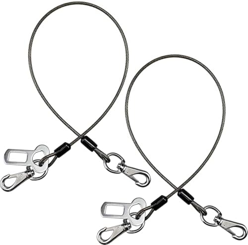 2pcs Dog Car Seat Belt, Chew Proof Pet Safety Belt by MiPupjoy