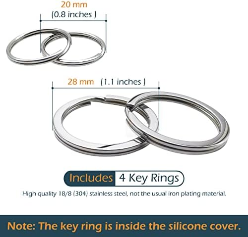 2Pcs Silicone 4Btn Key Fob Cover Remote Case Keyless Protector Compatible - Image 5