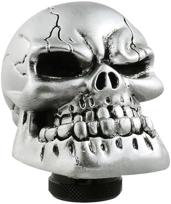 Skull Shift Knob Cars Truck Gear Shifter Stick Handle SUV Silver - Image 6