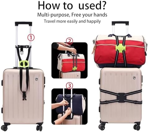 Luggage Straps Bag Bungees for Add a Bag Easy to Travel Suitcase Elastic Strap - Image 4