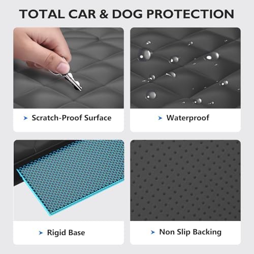 Hard Bottom Dog Car Seat Cover for Back Seat, - Image 6