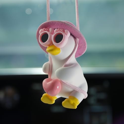Cool Swinging Duck Car Hanging Ornament, Pendant Interior Rearview Mirror by XYNorth