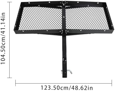 zeech 48" x 20" x 3.5" 500 LBS Black Trailer Hitch Cargo Carrier Mounts - Image 4