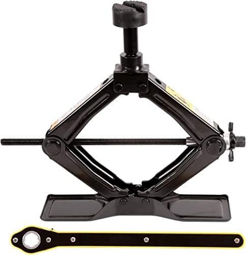 Steel Scissor Jack for Car 1.8 Ton Oversized Base, Tire Changing Kit, Ratchet - Image 4