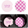 Car Cup Coasters 2-in-1 Style Set, 2.75-Inch Checkered Cup Holder Coasters by VKQTS