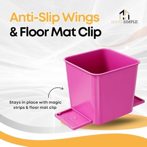 Car Trash Can for Vehicles Leakproof Compact Garbage Bin w/ Stability Flap - Image 2