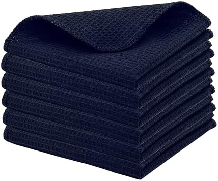 PurpleEssences Solid Kitchen Cloths, Dish Cloth 12x12 Set of 6 by PurpleEssences