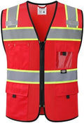 JKSafety Safety Vest for Men Women Hi Vis Relfective Vest by JKSafety
