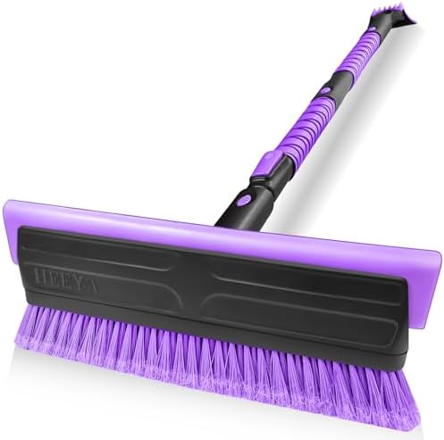 HEEYA 56 Inch Truck Snow Brush and Ice Scraper, Heavy Duty Snow Broom by HEEYA