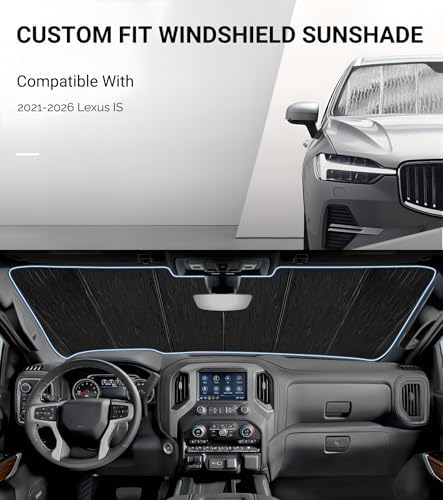 Pigenius Windshield Sunshade for Lexus IS300/IS350/IS500 2021-2026 Front Window - Image 2