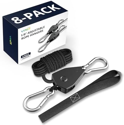 Retractable Heavy Duty Ratchet Tie Down Straps 1/8" 8 Pack, 8ft Tie-Down by VIPARSPECTRA