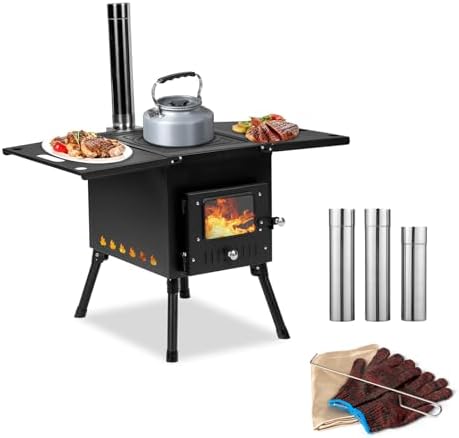 Camping Wood Stove, Portable Tent Wood Burning Stove by Unknown