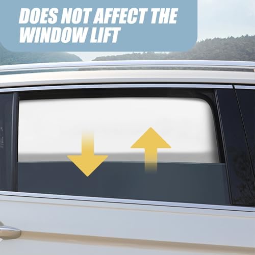 Tesnaao 4 PCS Car Side Window Sun Shade Replacement, 20CM x 50CM x 80CM Front - Image 6