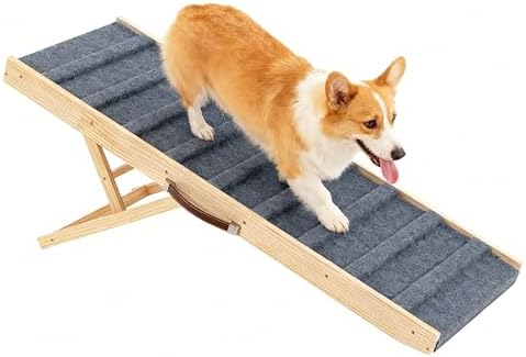 Dog Ramp for Bed, 51.2" Pet Ramp for Small & Large Dogs by livethewayyoulike
