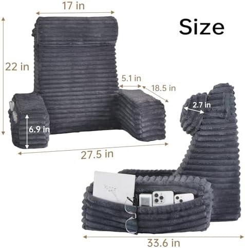 ENITYA 22" XL Back Pillow for Bed Sitting Up - Image 2