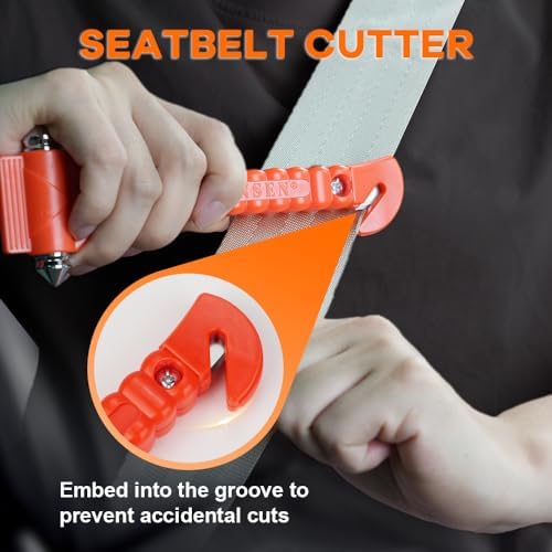 SINSEN Car Safety Hammer Set of 3 Emergency Escape Tool Auto Car Window Glass - Image 4