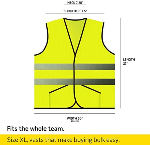 PeerBasics Pocket Safety Vest Bulk Pack Reflective High Visibility Men Women - Image 3
