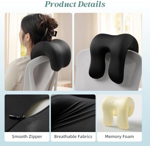 SheRest Office Chair Neck Pillow, Memory Foam Ergonomic Nap Pillow Office Chair - Image 5