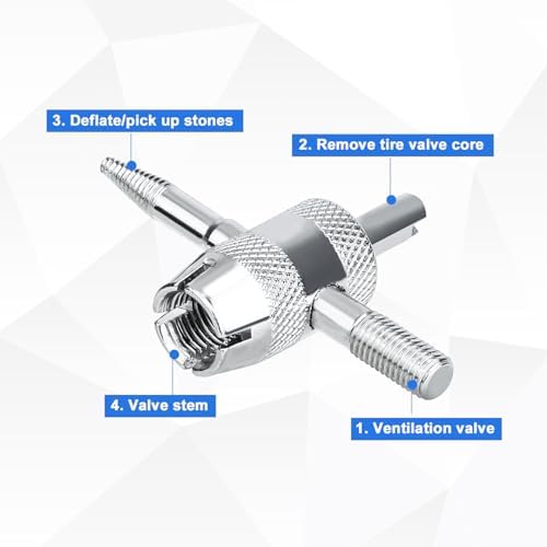 Gosknor 2pcs 4-Way Valve Core Tools, 4-in-1 Tire Valve Tool - Image 3