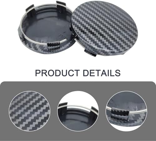 Tesnaao 4 PCS Car Wheel Hub Center Cap, 2.36" x 2.2" Wheel Hub Modification - Image 4