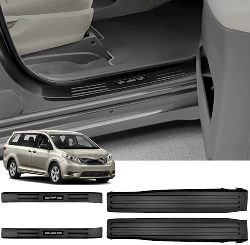ZZEQYG 4 Pcs ABS Carbon Fiber Door Sill Protector Compatible by ZZEQYG