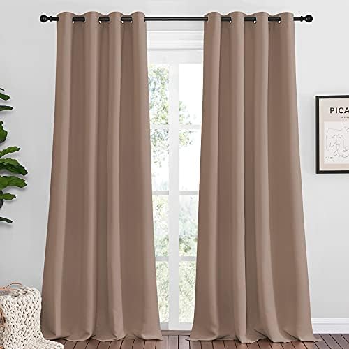 NICETOWN Bedroom Blackout Curtains, 55 x 108-inch, Cappuccino by NICETOWN