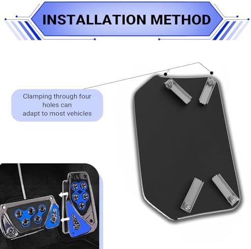 2-Pack Anti-Slip Car Pedal Covers, Universal No-Drill Accelerator & Brake Pedal - Image 4