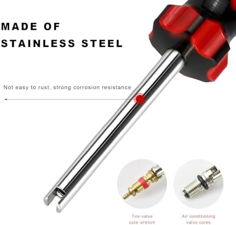10PCS Valve Core Removal Tools, Automotive Screwdriver Tire Stem Core Removers - Image 3