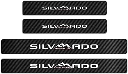 MAXDOOL 4Pcs Car Door Sill Protector Reflective 4D Silverado Off Road - Image 2