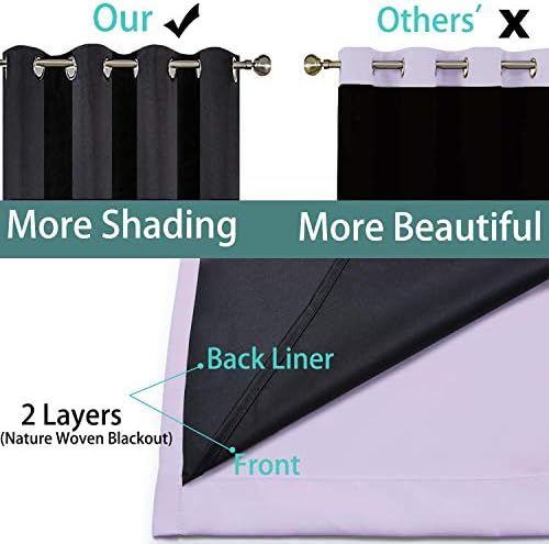 Yakamok Lilac 100% Blackout Curtains 63 Inches Long - Image 5