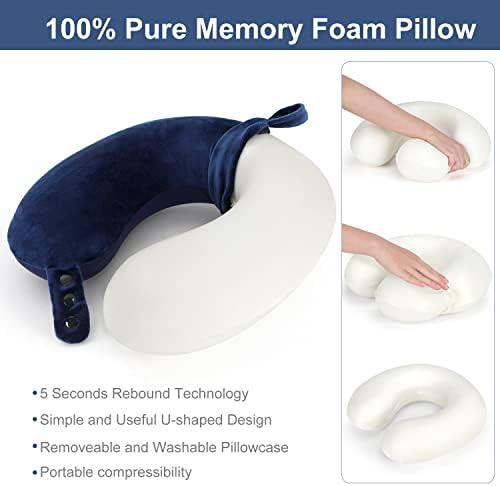 TALLGO Travel Pillow, Best Memory Foam Neck Pillow Head Support Soft Pillow - Image 5