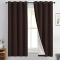 Yakamok Brown 100% Blackout Curtain Panels 63 inches, 2 Panels by Yakamok
