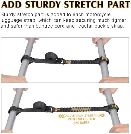 Ayaport Motorcycle Luggage Straps Stretch Adjustable Straps - Image 4