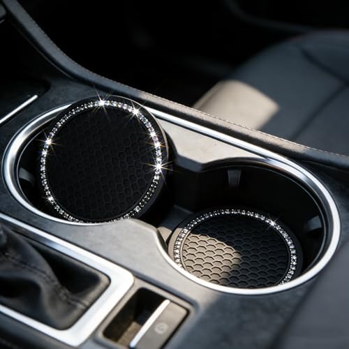 Yousheng Bling Car Cup Coaster, Universal Holder Insert Rhinestone Anti Slip - Image 2