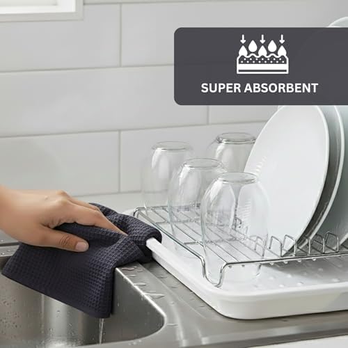 PurpleEssences Solid Kitchen Cloths, Dish Towel 15x25 Set of 4 - Image 2