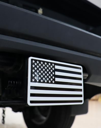 Heavy American Flag Metal Trailer Hitch Cover - Image 2