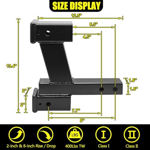 KAIRAY Trailer Dual Hitch Extender Adapter - Image 2