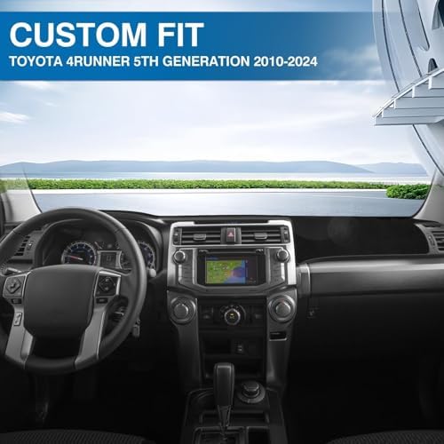 KUST Black Dash Cover for Toyota 4Runner 2010-2024 Non-Slip Dashboard Cover - Image 3