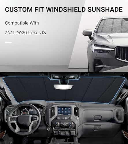 Pigenius Windshield Sun Shade for Lexus IS300/IS350/IS500 2021-2026 - Image 2