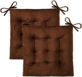 OVOV 2 Pack Chair Cushions for Dining Chairs 15.5"x15.5" Coffee by OVOV