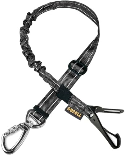 AUBELL Dog Seat Belt for Car, Updated 3-in-1 Bungee Dog Car Harness by AUBELL