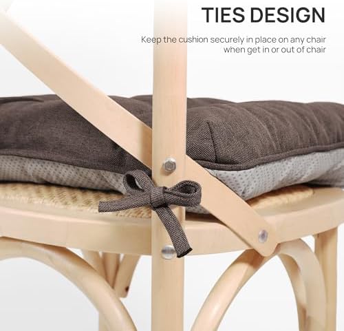 Love's cabin Memory Foam Chair Cushions Set of 4, 15.5 Inch - Image 4