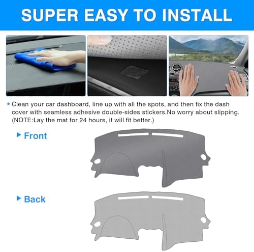 Autorder Gray Dashboard Cover Mat - Image 5