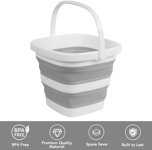 Collapsible Bucket, 1.32 Gallon 5L Small Mop Bucket - Image 3