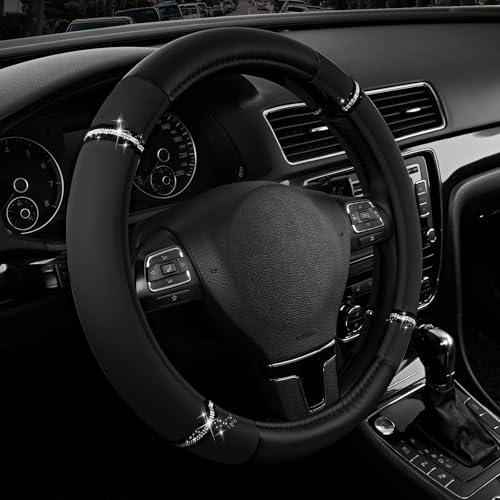 Road Comfort Leather Steering Wheel Cover – Premium Anti-Slip Car Steering by RoadComforts
