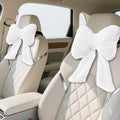 2 Pack Bow Car Headrest Pillows Plush Car Neck Pillows by iHUFeather