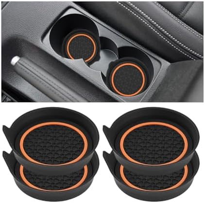 HZEL 4PCS 2.75 Inch PVC Car Cup Holder Coasters by Unknown