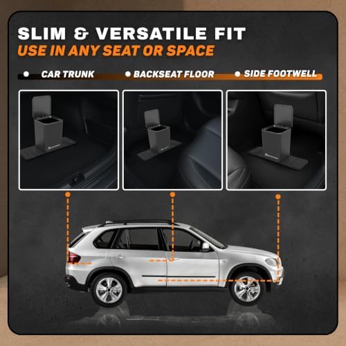 Car Trash Can with Stability Wings – Leakproof Portable Garbage Bin - Image 6